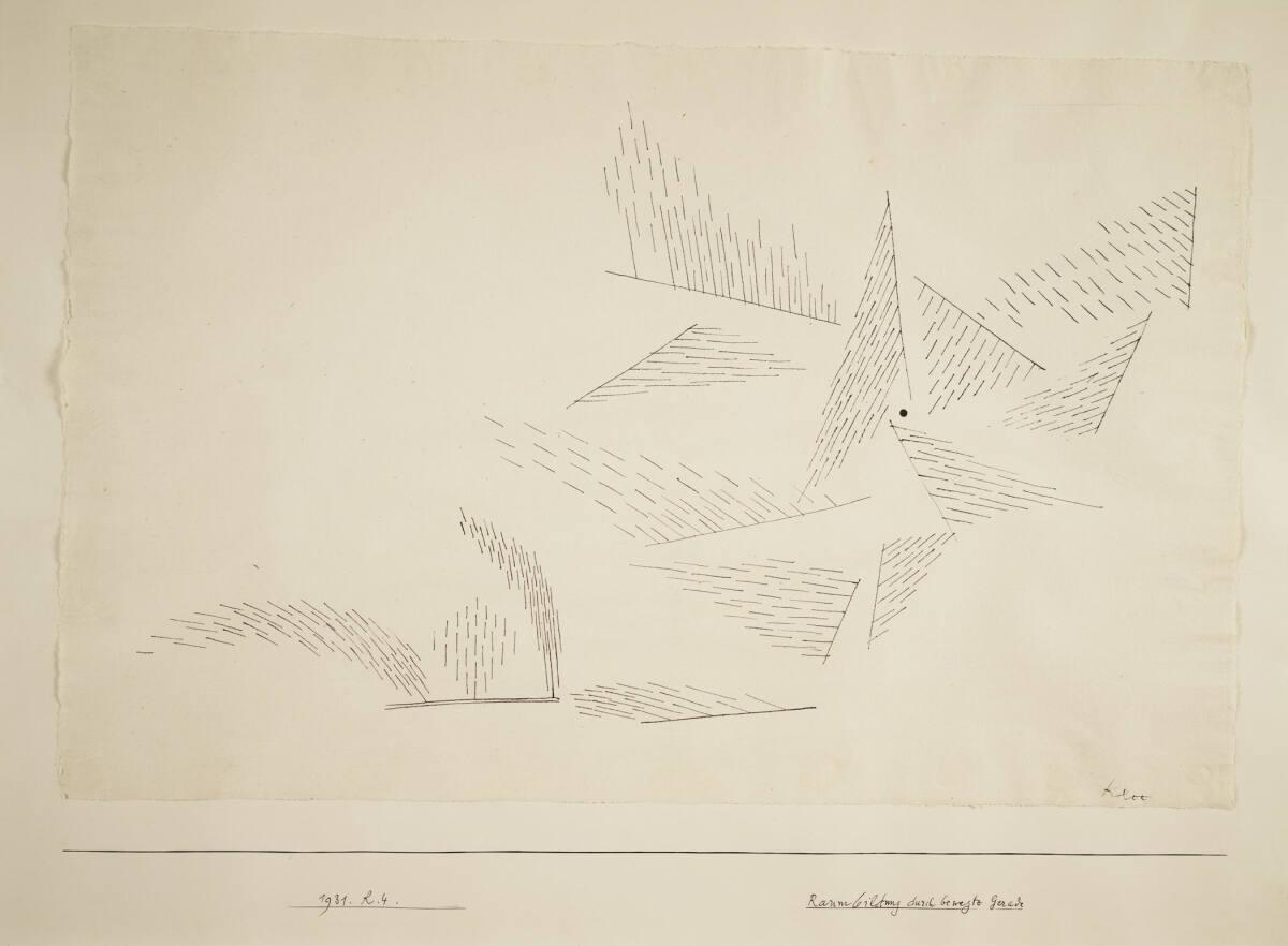Paul Klee, Raumbildung durch bewegte Gerade, Inv. Nr.: 47408