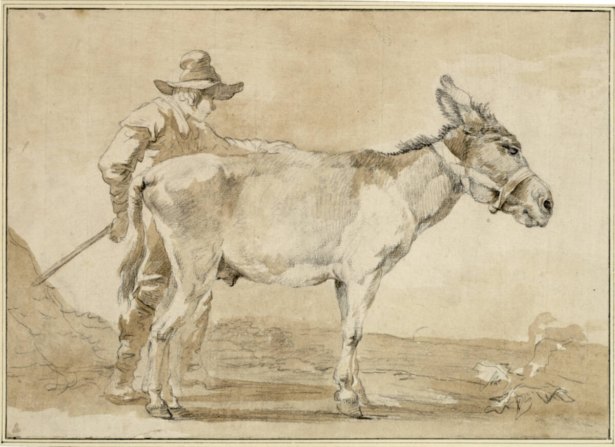 Bauer mit seinem Esel, Ignace Duvivier