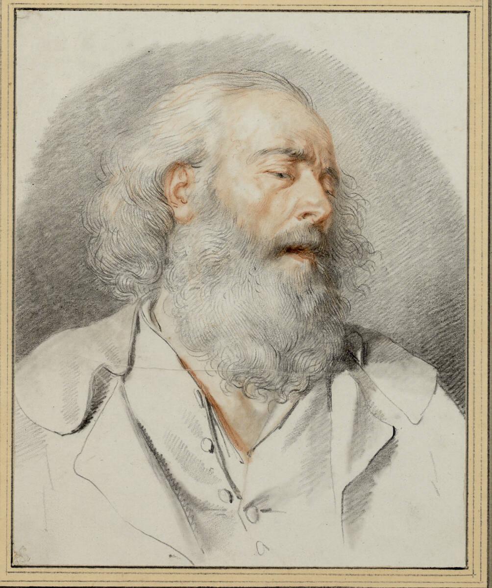 Pierre Alexandre Wille, Porträtbüste eines älteren, bärtigen Mannes, Inv. Nr.: 12995