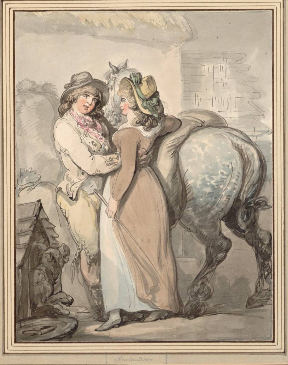 Reiterin und junger Knecht, Thomas Rowlandson