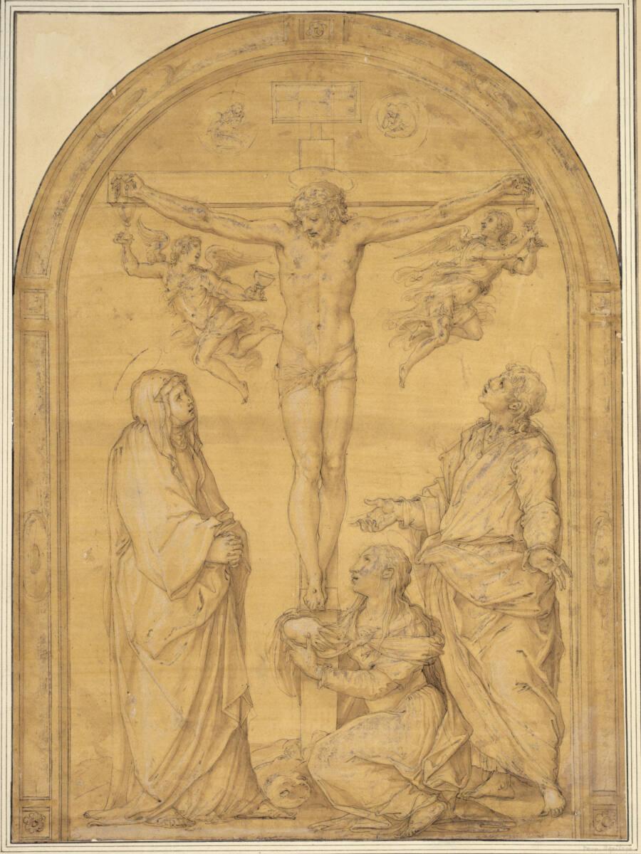 Giorgio Vasari, Kreuzigung mit Maria, Johannes und Maria Magdalena, Inv. Nr.: 13146