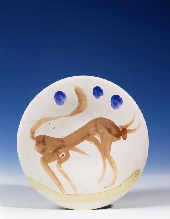Pablo Picasso, Assiette avec taureau, Inv. Nr.: SK61DL