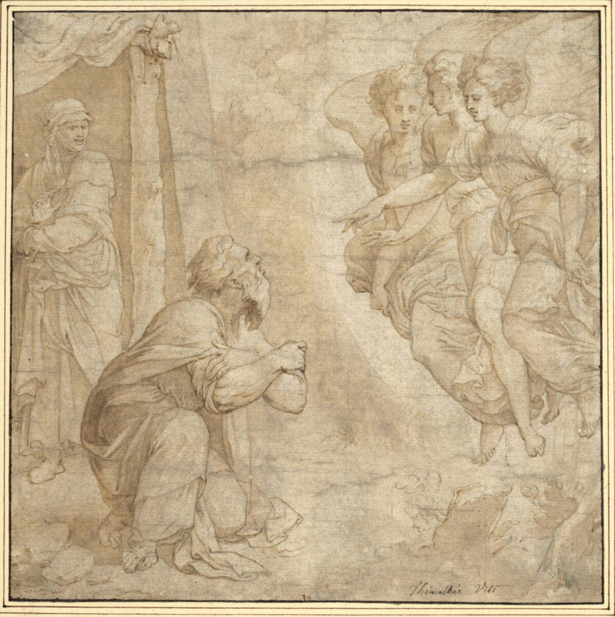 Abraham und die drei Engel, Girolamo da Carpi