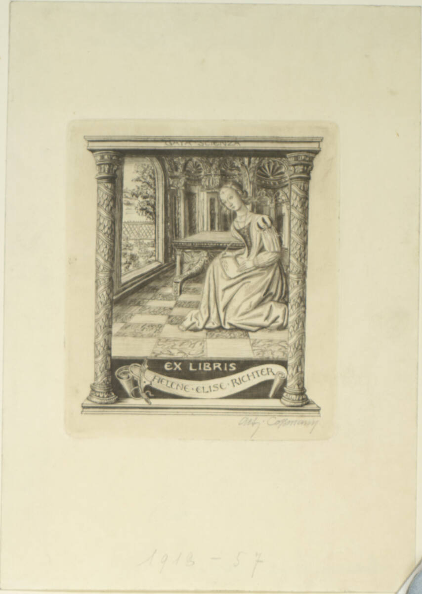 Ex libris Helene Elise Richter, Alfred Cossmann