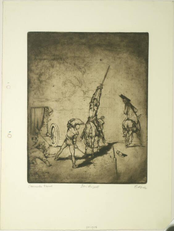 Erhard Amadeus-Dier, Don Quichote im Kampf mit dem Dragoner, Inv. Nr.: DG1956/91