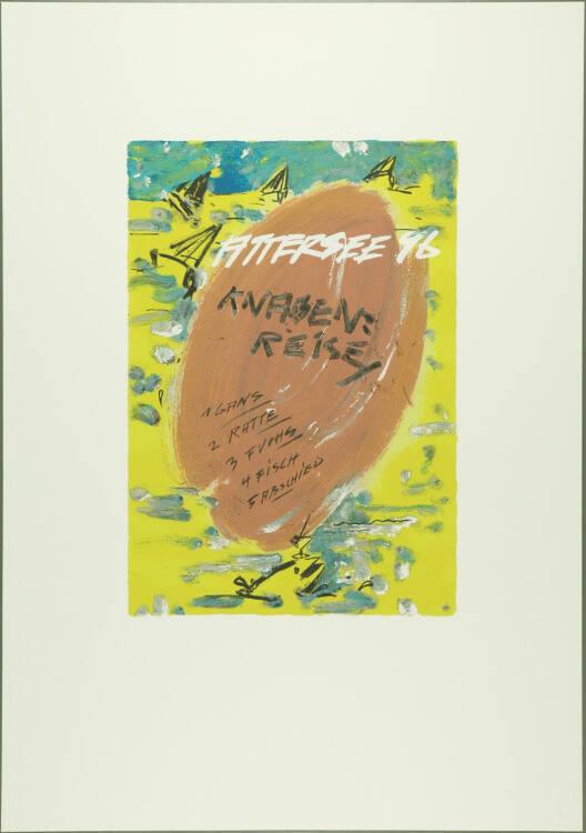 Christian Ludwig Attersee, Knabenreise; Titelblatt, Inv. Nr.: DG1998/593/1