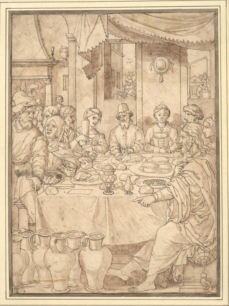 Jan Swart van Groningen, Die Hochzeit zu Kana, Inv. Nr.: 13253