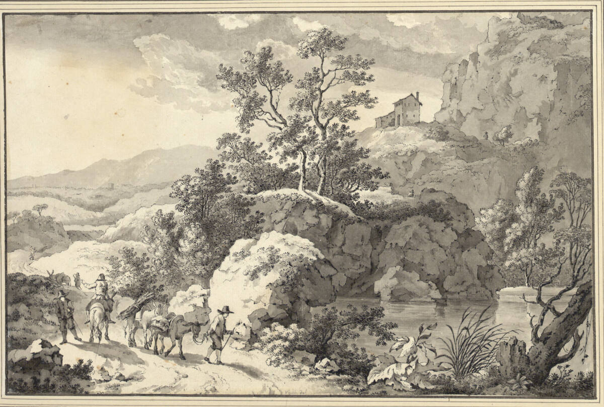 Felsige Landschaft mit bäuerlicher Figurenstaffage, Johann Philipp Veith