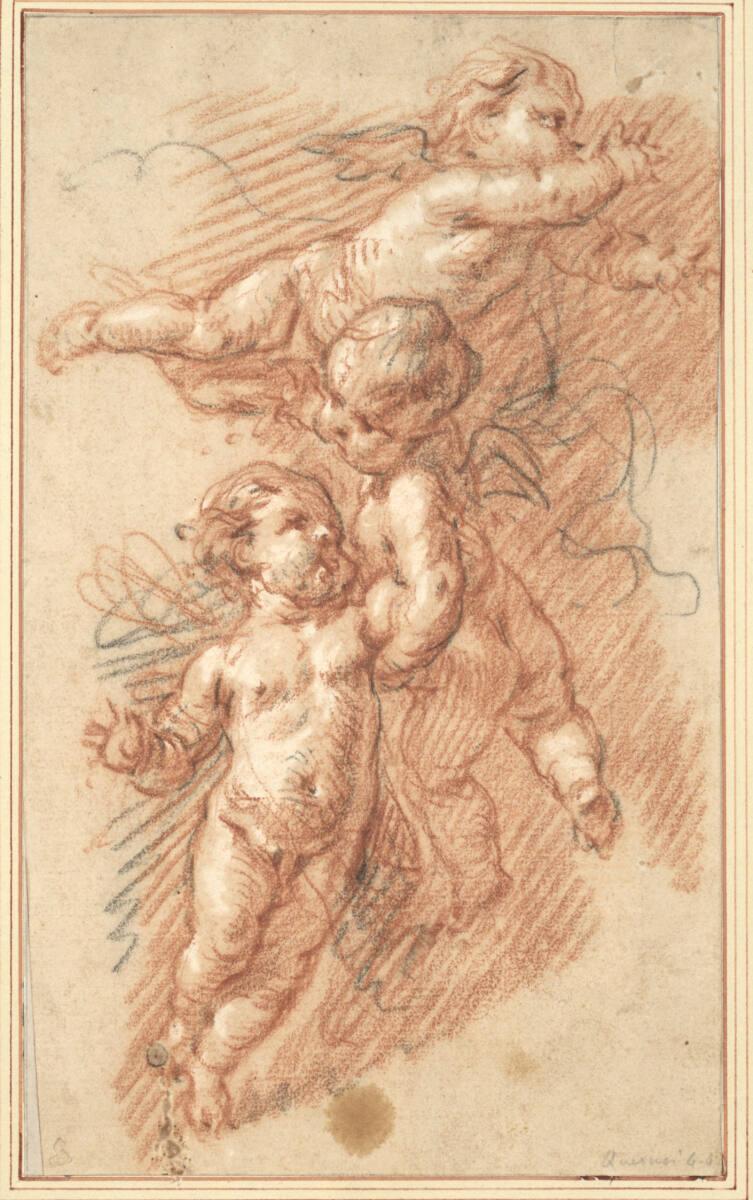 Anonym, Drei schwebende Putti, Inv. Nr.: 13303