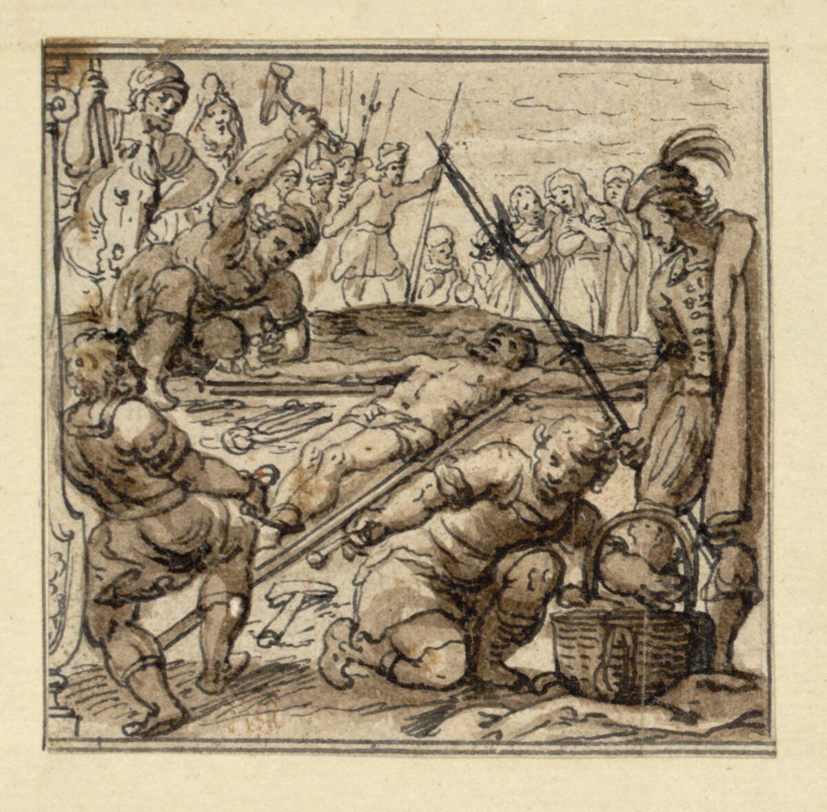 Die Kreuzannagelung, Abraham van Diepenbeeck