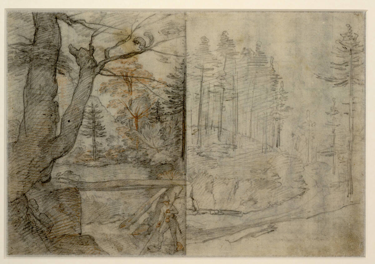 Zwei Landschaftstudien, Federico Zuccari, 1576-08