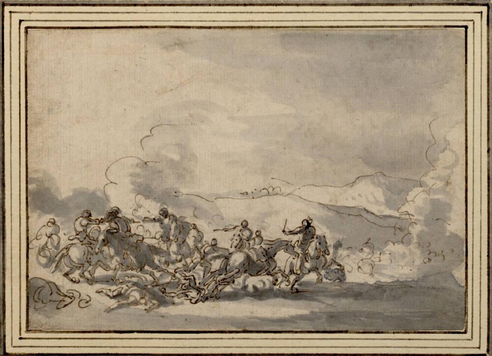 August Querfurt, Reitergefecht, Inv. Nr.: 13381