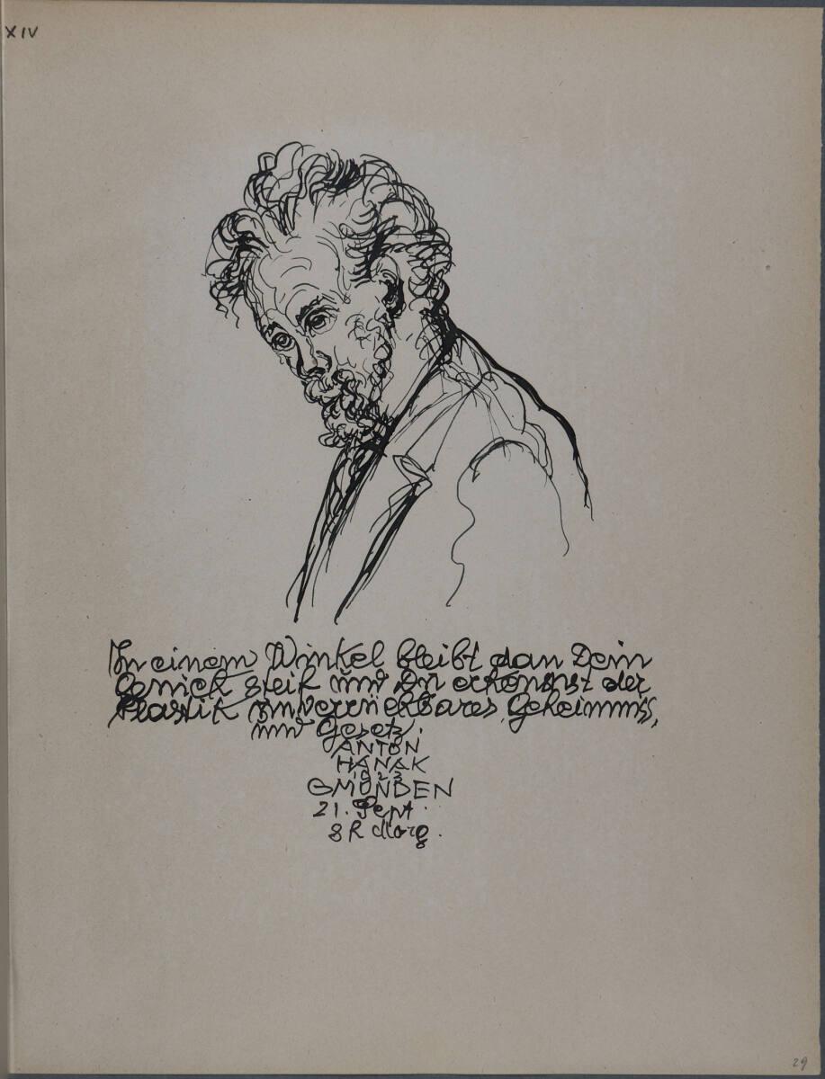 Anton Hanak, Eine Erholungsreise nach Gmunden, 1923: In einem Winkel bleibt dan Dein Genick ste…