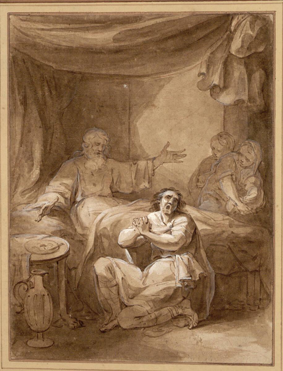 Anonym, französisch, Esau am Bett Isaaks, Inv. Nr.: 13436