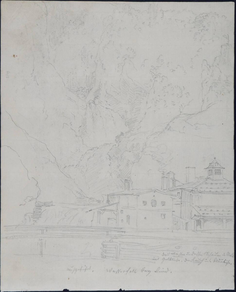 Carl Gauermann, Wasserfall bei Lind, Inv. Nr.: 42762/11v