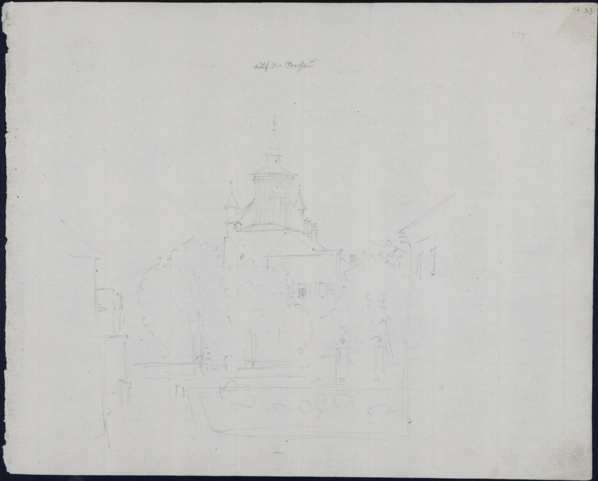 Blick auf die Burg Strechau, Carl Gauermann