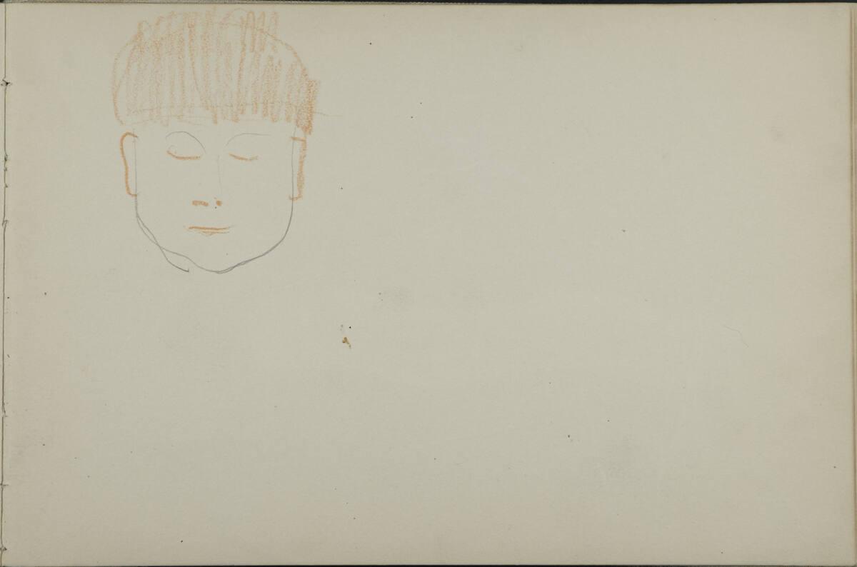 Leopold Bauer, Kopfstudie (kopfstehend), Inv. Nr.: 41139/11v