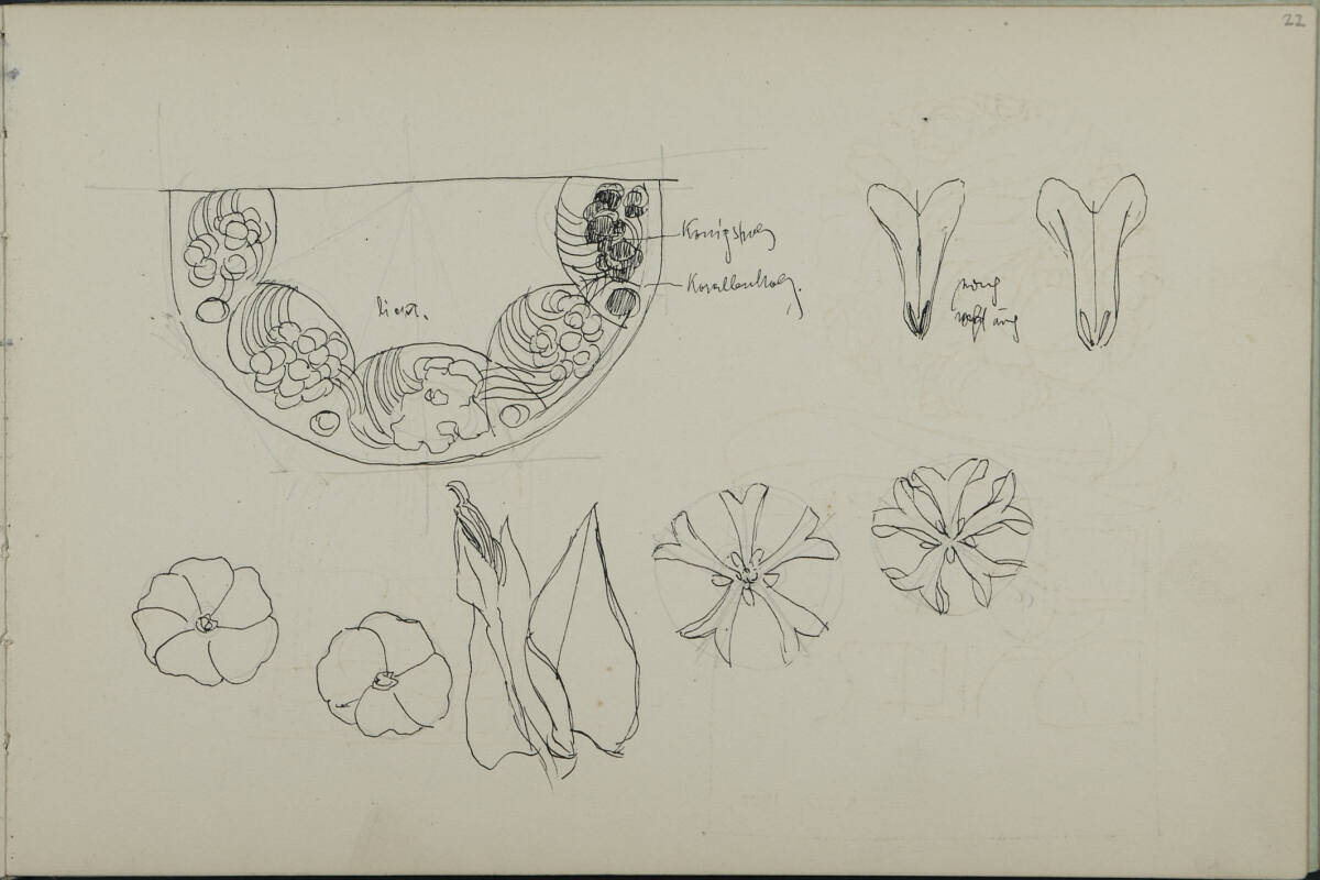 florale Ornamentstudien, Leopold Bauer, 1900