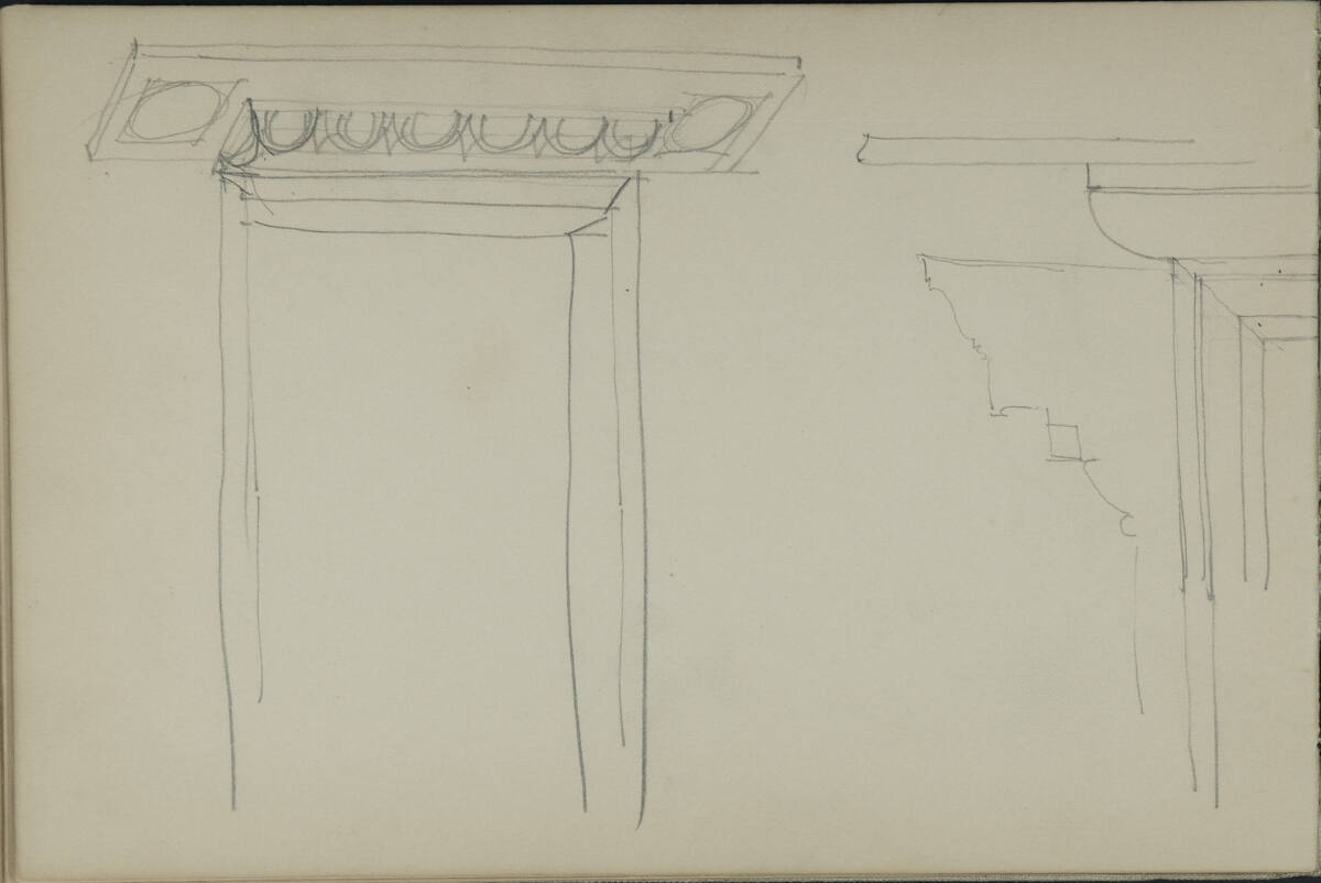 Architekturdetailstudie, Leopold Bauer, 1900