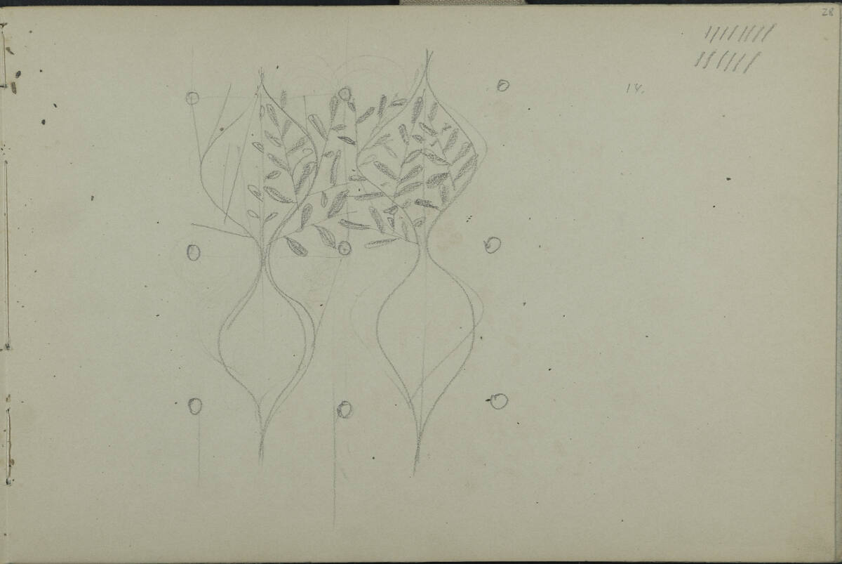 Ornamentstudie, Leopold Bauer, 1900