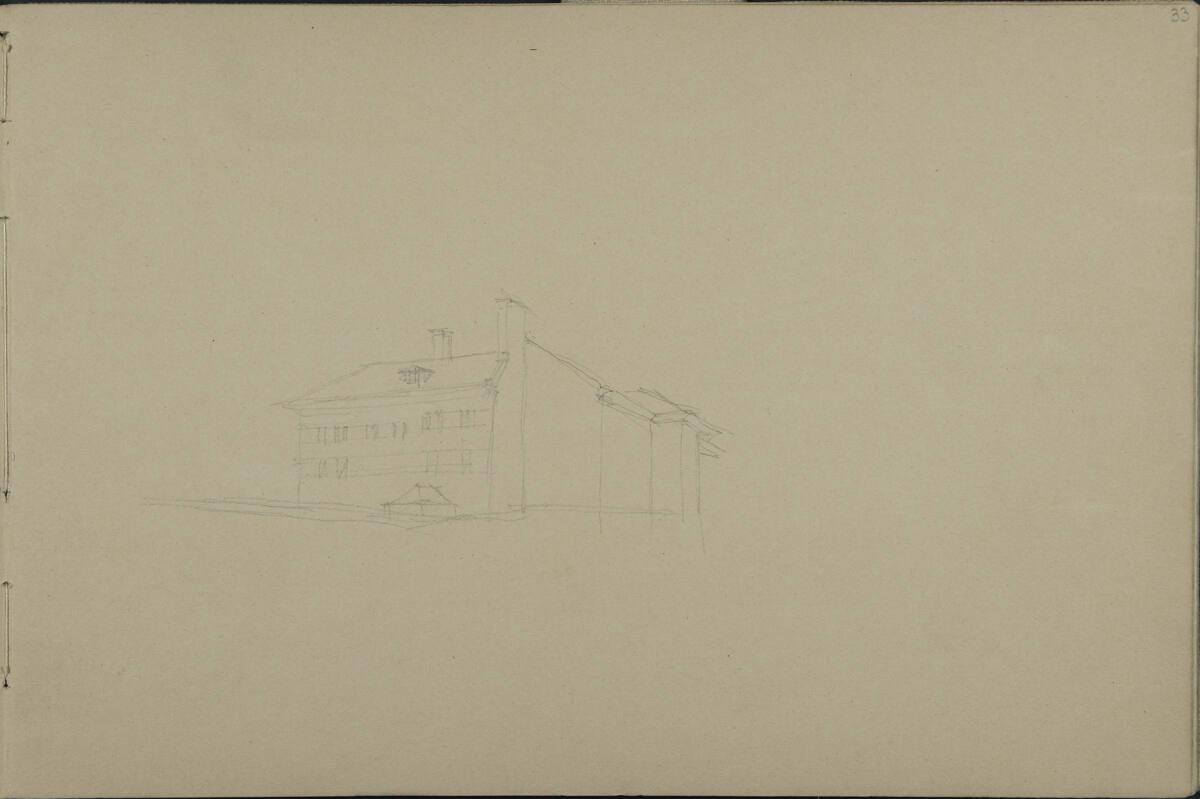 Leopold Bauer, Skizze eines Mietshauses, Inv. Nr.: 41139/33r
