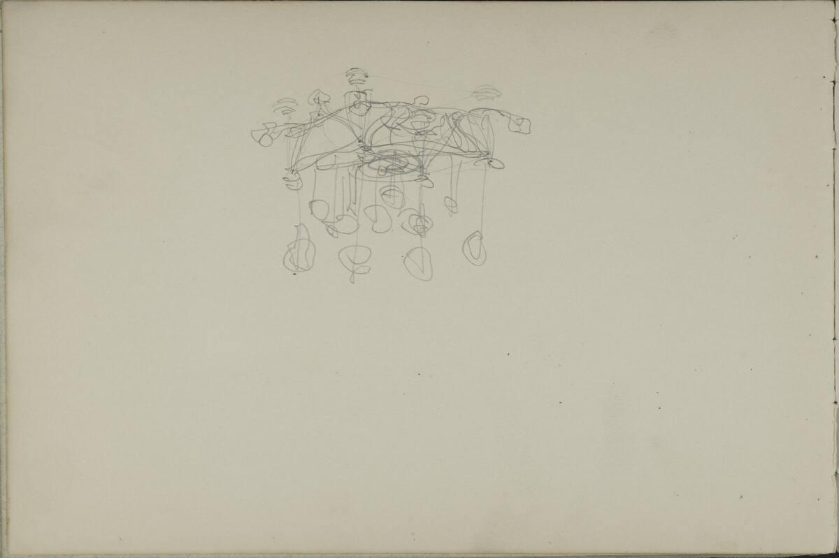 Leopold Bauer, Skizze einer Lampe, Inv. Nr.: 41139/35v
