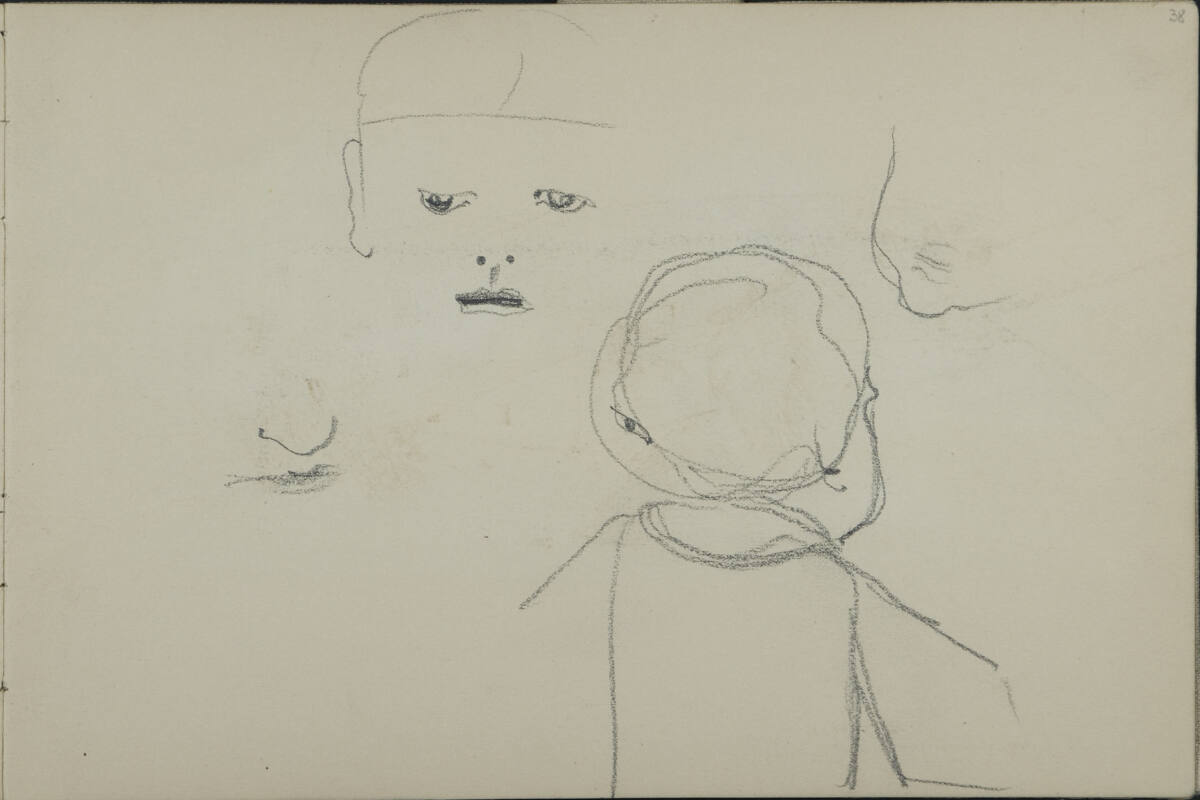 Kopfstudie, Leopold Bauer, 1900