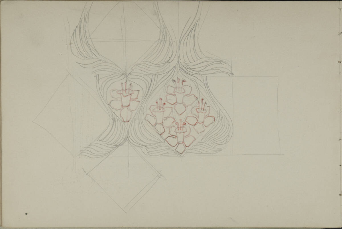 florales Ornament, Leopold Bauer, 1900