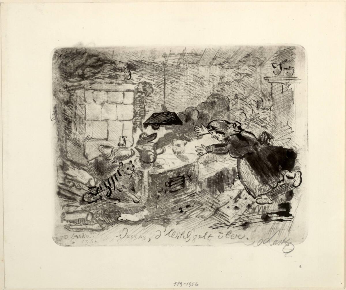 Oskar Laske, "Jessas, d'Milch geht über!", Inv. Nr.: DG1956/189