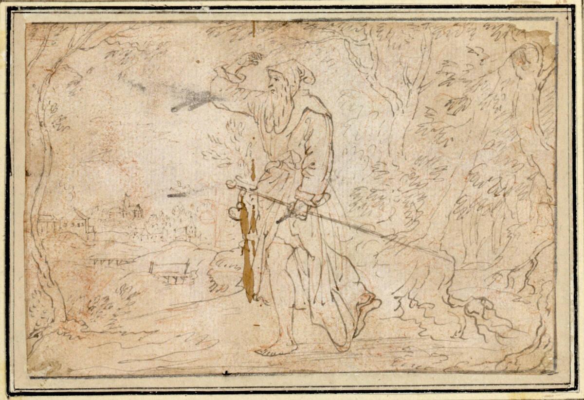 Eremit in einer Landschaft, Inv. Nr.: 13503