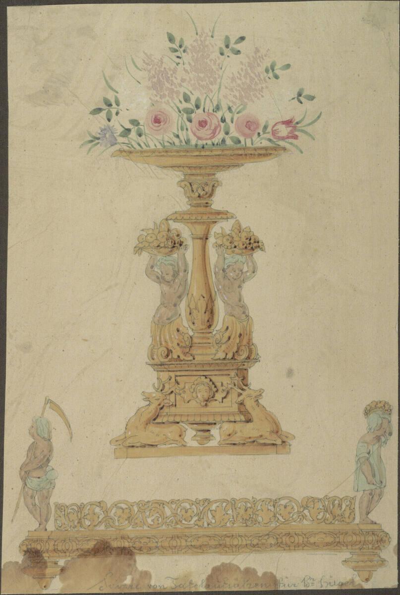 Johann Julius Romano von Ringe, August Schwendenwein von Lanauberg, Entwurf zu Tafelaufsätzen f…