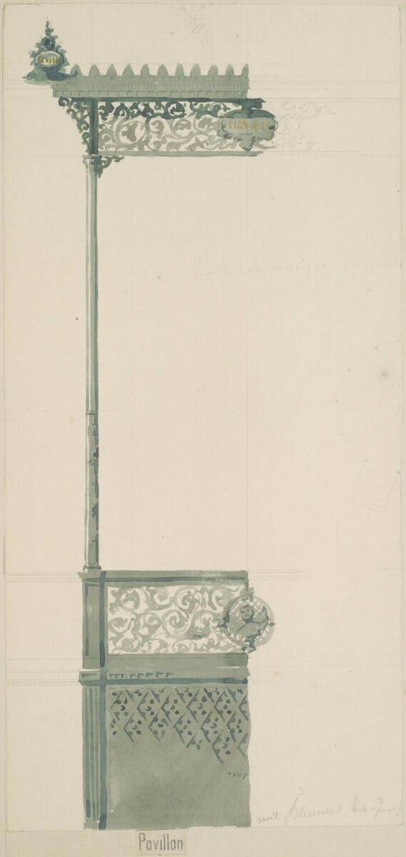 Johann Julius Romano von Ringe, August Schwendenwein von Lanauberg, Entwurf für einen Musikpavi…