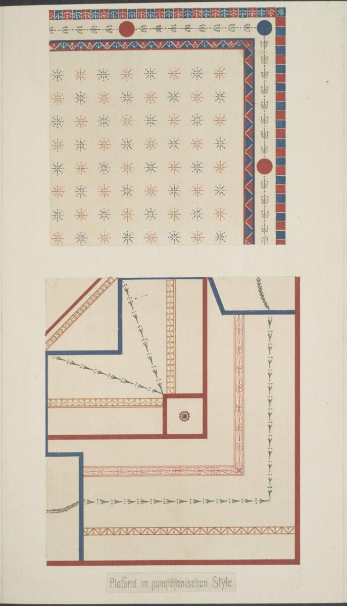 Johann Julius Romano von Ringe, August Schwendenwein von Lanauberg, Zwei Entwürfe für Decken in…