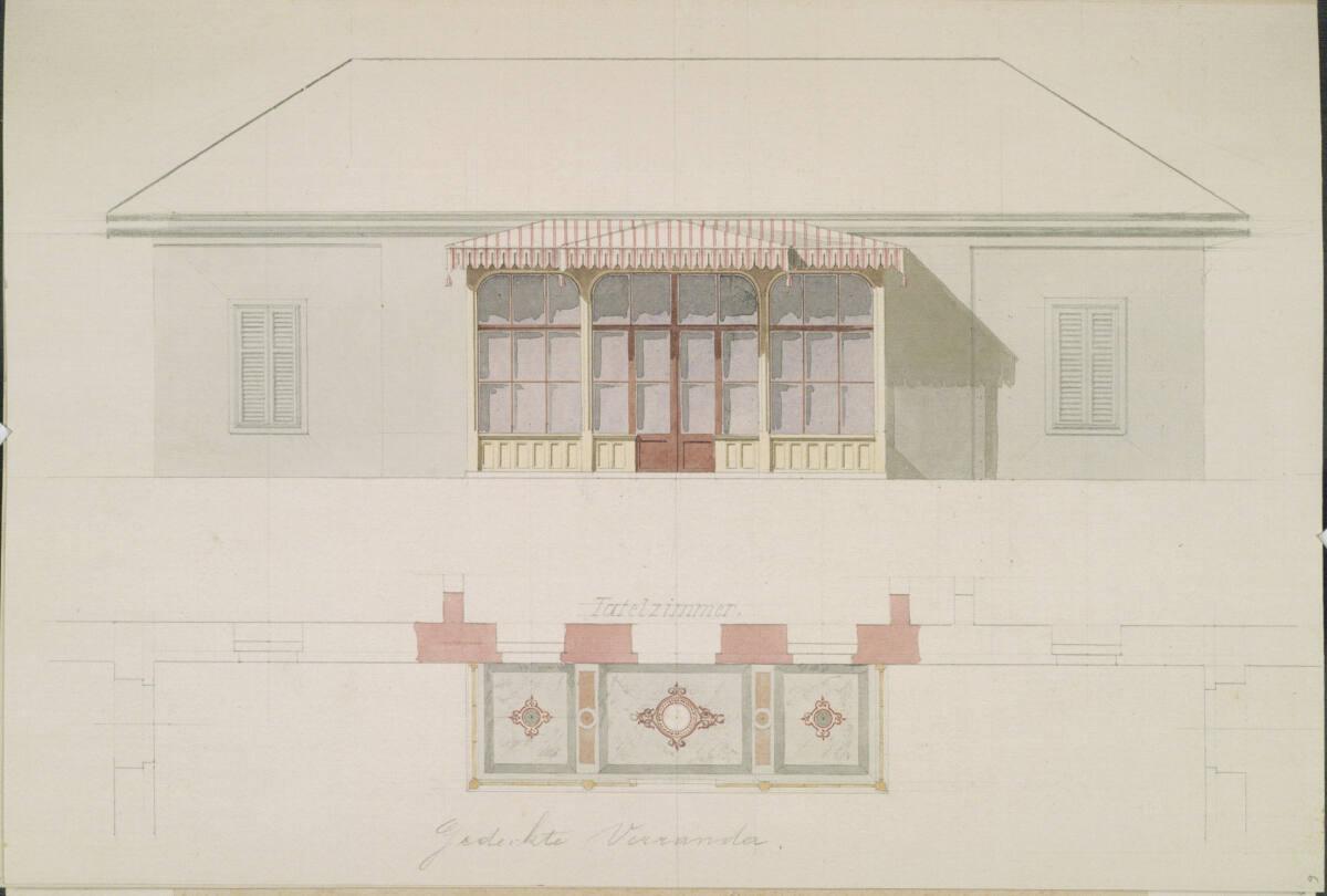 Johann Julius Romano von Ringe, August Schwendenwein von Lanauberg, Entwurf für ein Tafelzimmer…