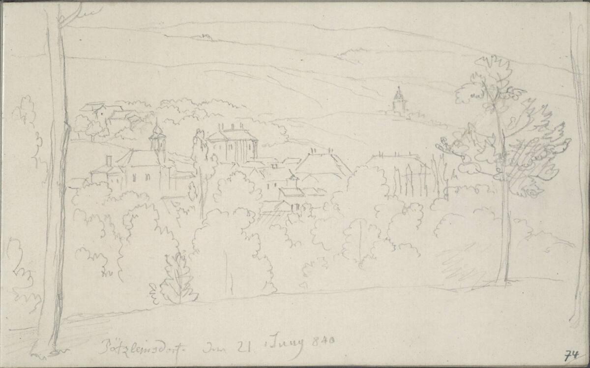 Blasius Höfel, Ansicht von Pötzleinsdorf, Inv. Nr.: 35116/74r