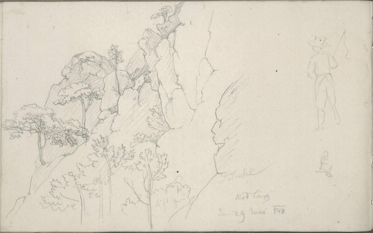 Blasius Höfel, Felsen bei Mödling, Inv. Nr.: 35116/74v