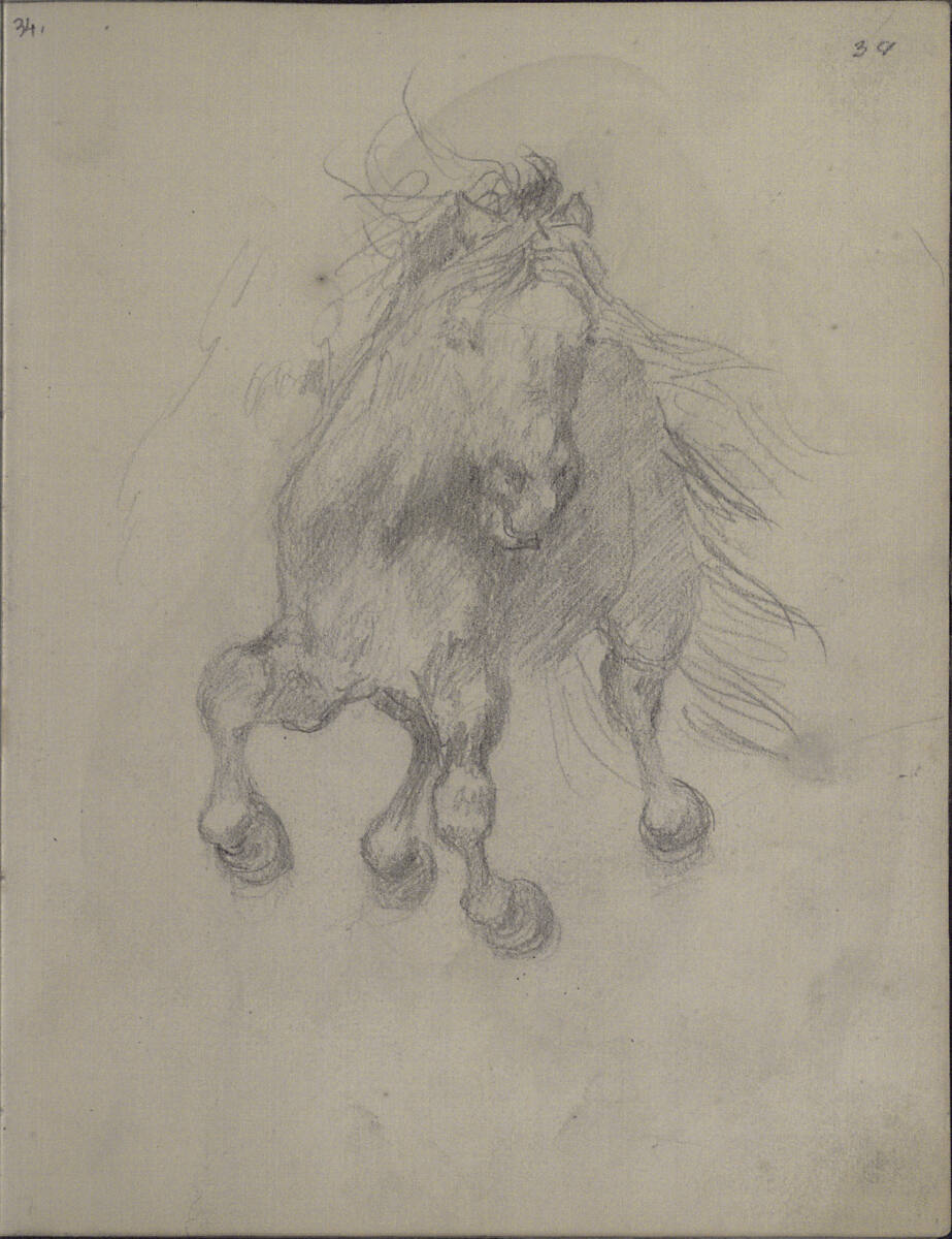 Vorwärtsstürmendes Pferd, Teutwart Schmitson, 1858–1863