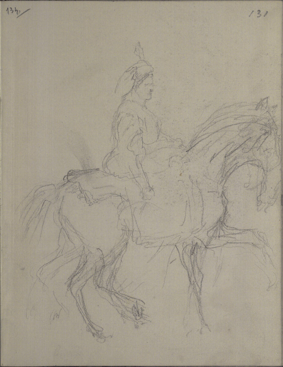 Reiterin mit Turban nach rechts, Teutwart Schmitson, 1858–1863