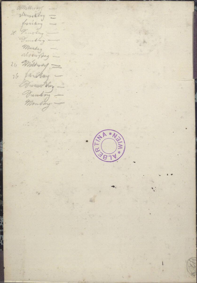 Anton Hansch, Notizen, Inv. Nr.: 16152-74/Deckelinnenseite hinten