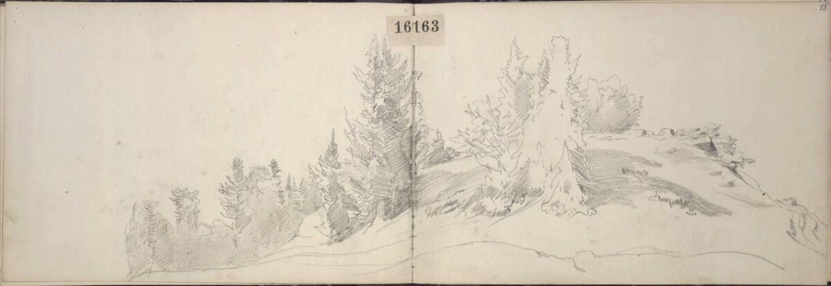 Anton Hansch, Landschaft am Gipfel eines Berges, Inv. Nr.: 16163