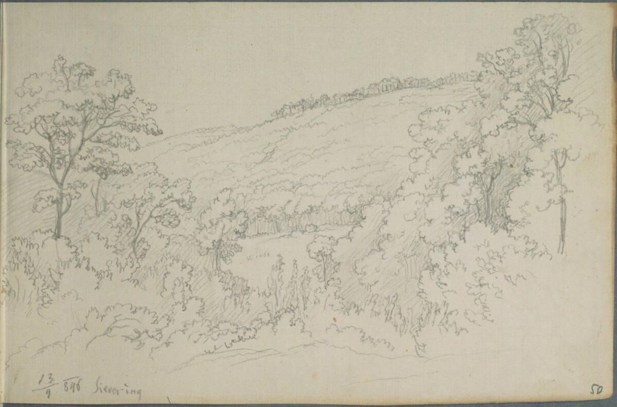 Blasius Höfel, Landschaft in Sievering, Inv. Nr.: 35117/50r