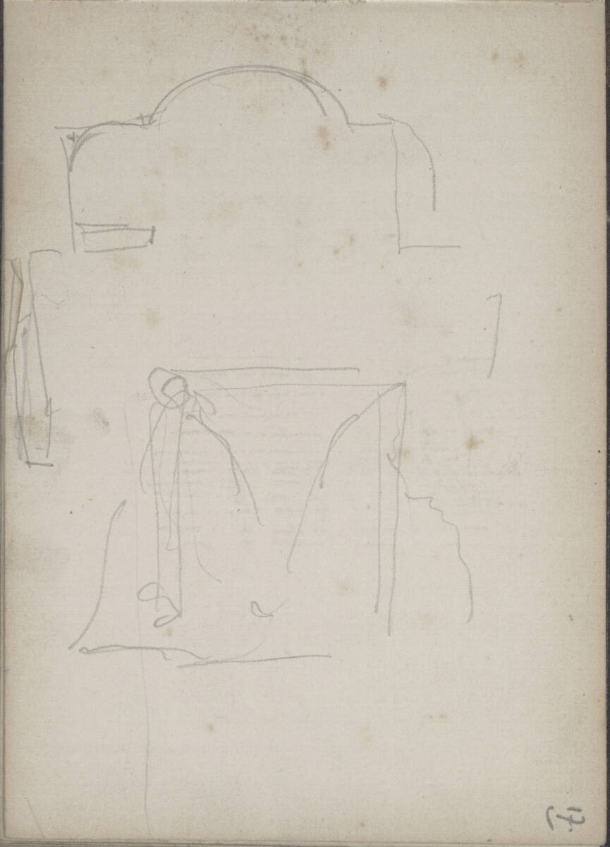 Grundriss; undeutliche Skizze, Emerich Alexius Swoboda