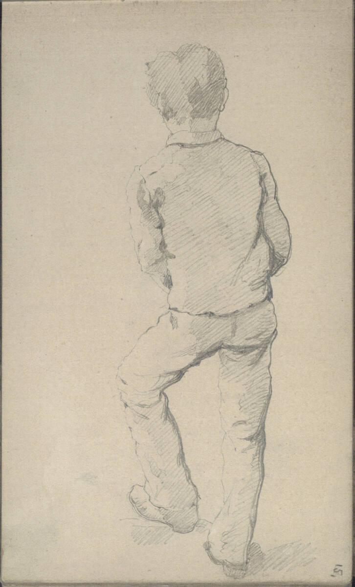 Emerich Alexius Swoboda, Stehender Bursche von hinten, Inv. Nr.: 30301/15r