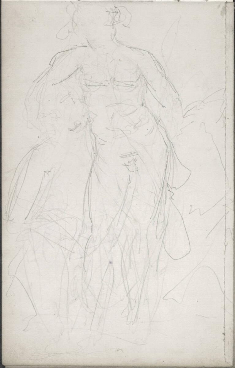 Emerich Alexius Swoboda, Figurenskizze, Inv. Nr.: 30303/14v