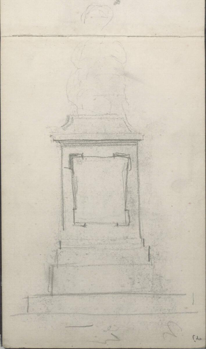 Emerich Alexius Swoboda, Skizze eines Denkmals, Inv. Nr.: 30308/2r