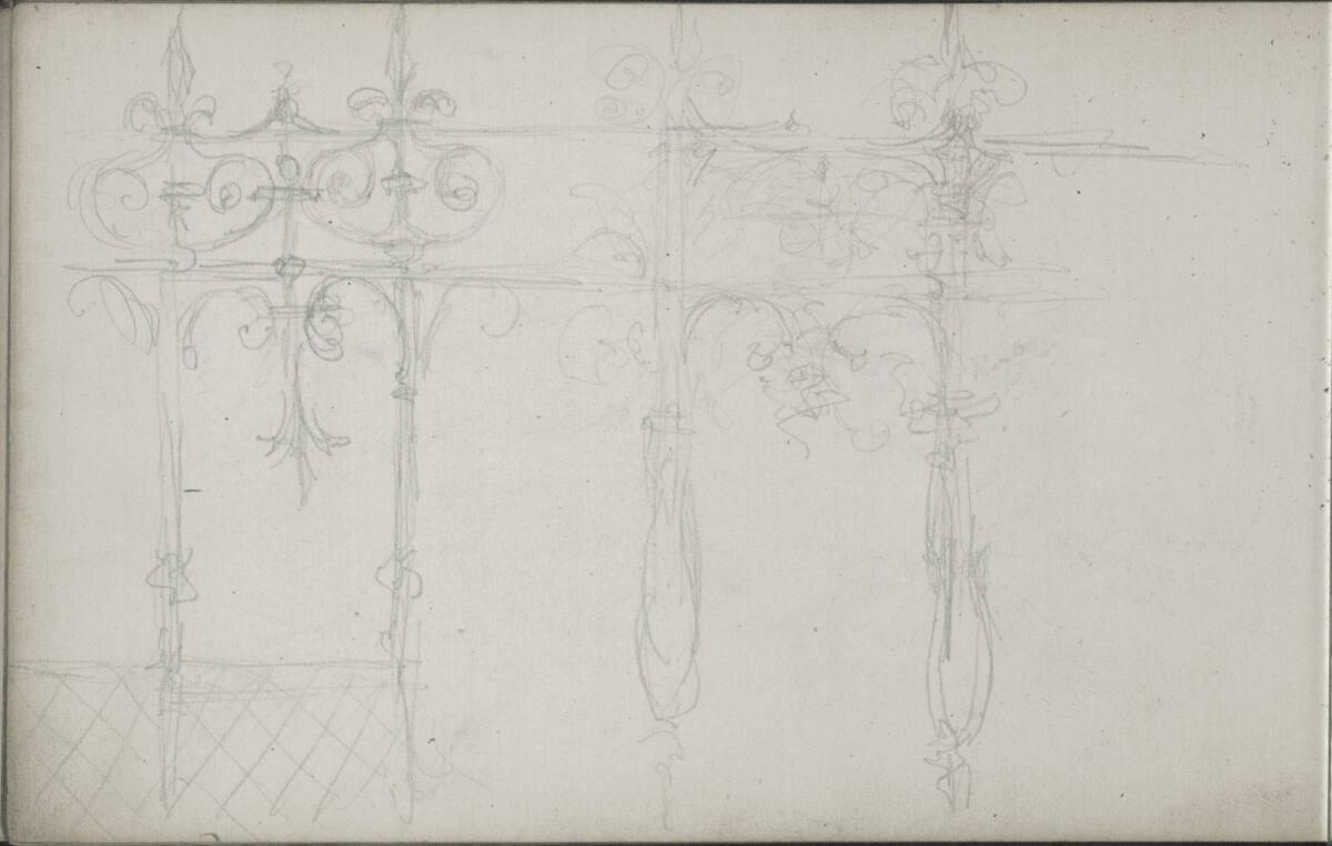 Emerich Alexius Swoboda, Skizze eines Chorgitters (?), Inv. Nr.: 30303/48v