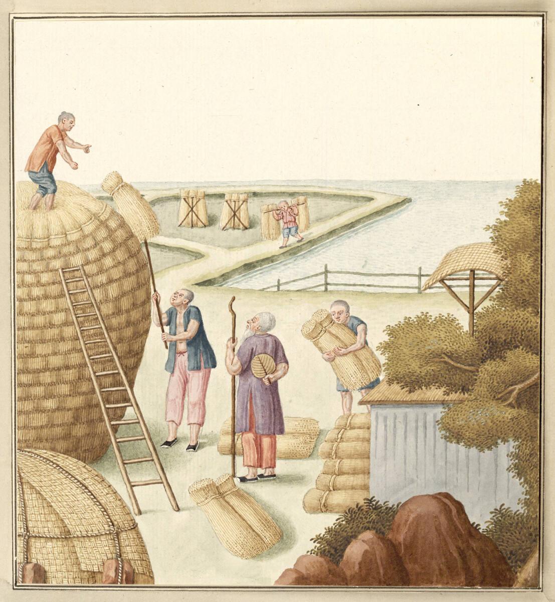 Anonym, Errichtung von Schobern, Inv. Nr.: 13776