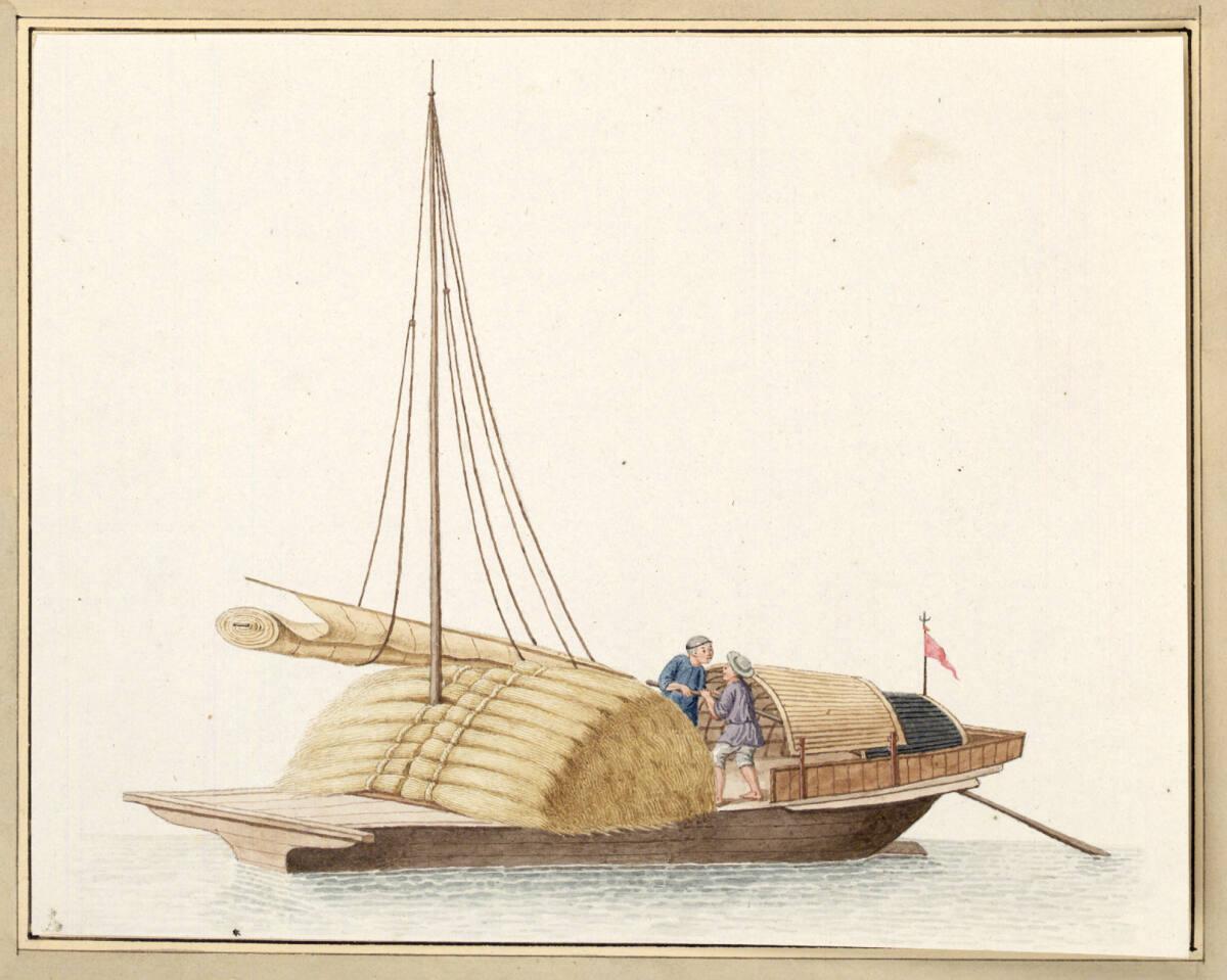 Anonym, Schiff mit zwei Ruderern, Reisähren führend, Inv. Nr.: 13778