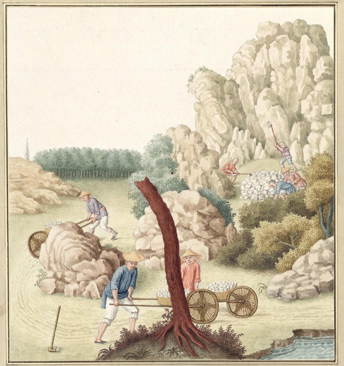 Anonym, Das Aufladen von Porzellanerde, Inv. Nr.: 13822