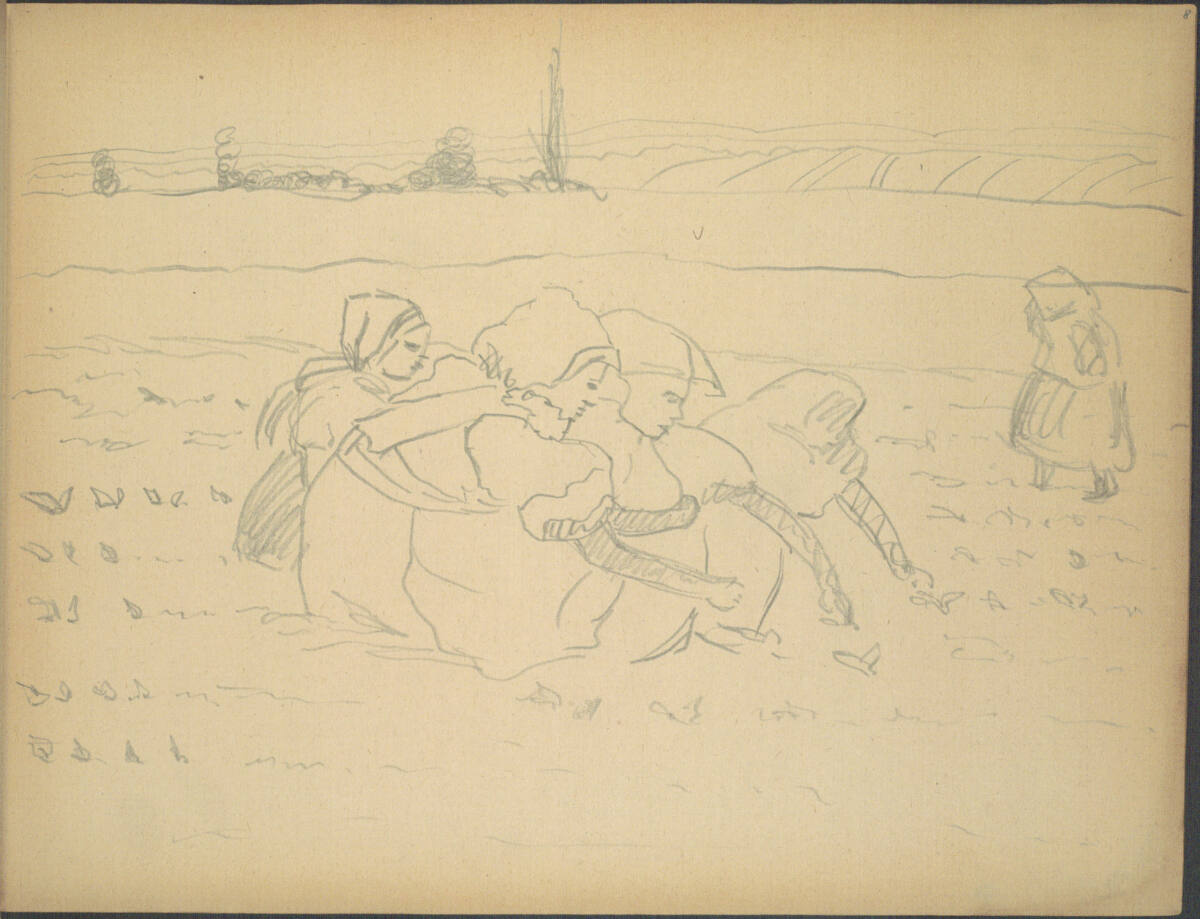 Arbeitende Bäuerinnen auf dem Feld, Joža Uprka, 1917